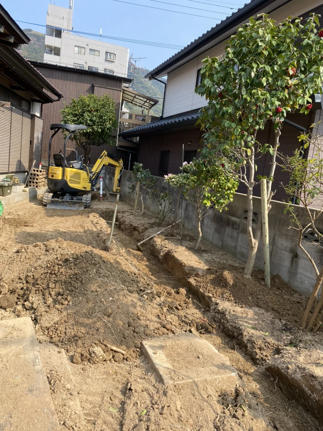 施工事例　庭の舗装１