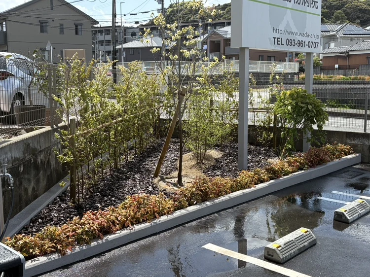 施工事例　病院の駐車場整備６